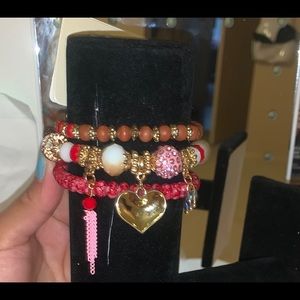 3 pieces layes multicolor bracelet